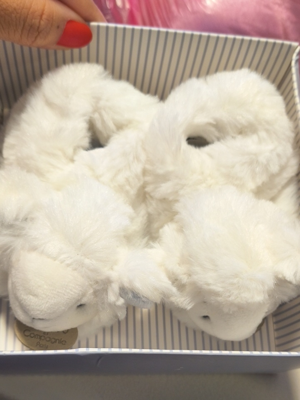 Baby White Sheep Booties DouDou